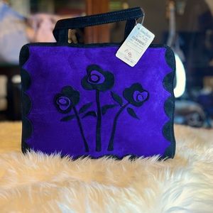 LULU GUINNESS- Medium suede “Shopper” tote